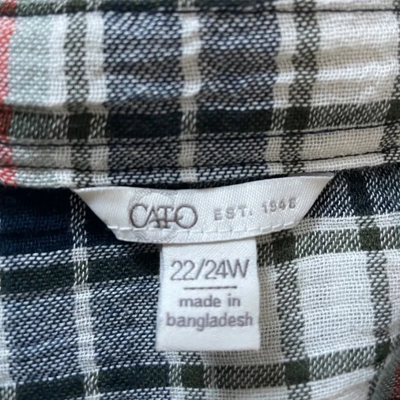 Long Sleeve Button Up Shirt Plus Size 22/24W NEW - Picture 6 of 10